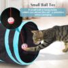 Cat Tunnel Kitten Dog Rabbits Cat Interactive Toy Play Toy Foldable Pet Cat Toy with Ball Tunnel (5 Way, Dark Blue)