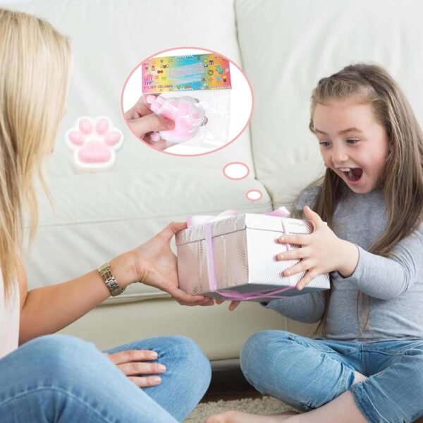 Taba Squishy, Super Soft Large Fufu Squishy Cat Paw, Stress Relief Toys Adults, Fidget Toys Adults, Pink and White Cat Paw Design, Soft and Durable Squishy Toy