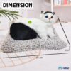 FunBlast Cute Cat Plush Toy with Meow Sound, Toy Accessories for Car Dashboard & Home Décor, Gift for Kids, Realistic Cat Pet Toys with Bed (Black+White)