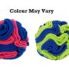 71zYnql7vVL._SL1500_.jpg The Pets Company Snuggle Snuffle Dog Feeder Ball – Interactive Puzzle Toy for Dogs, Mental Stimulation, Anxiety Relief, Slow Feeding, Machine Washable, Treat Dispenser, Multicolor - 6 Inches