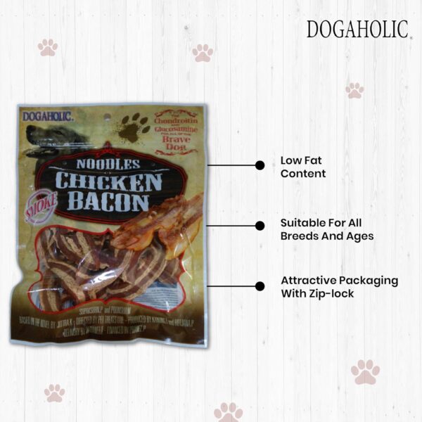 rena germany, Noodles Chicken Bacon Strips, Smoke, For All Life Stages of Dogs - 130 g