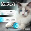 81-C9zta8vL._SL1500_.jpg KILLERWHALE Interactive Smart Cat Toy Ball – 360° Self-Rolling Motion with LED Lights, Rechargeable via Type-C, Automatic Gravity Sensor, Engaging Kitten & Pet Play Toy