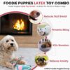 Foodie Puppies Latex Squeaky Dog Toys Combo - (Grey Mouse and Blue Bull) | Durable, Animal Design Chew Toy for Teething, Fetching & Playing | Suitable for Cats, Kitten, Small to Medium Dogs & Puppies