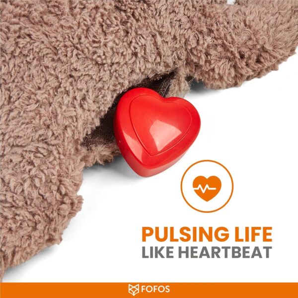 81-iHjQl0OL._SL1500_.jpg BarkButler x FOFOS Heartbeat Bear - Plush Toys for Dogs, Interactive Dog Toys for Medium Dogs (0-20kgs) - Brown