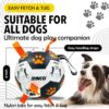 Synco Dog Football Black & White with Orange Holding Loops | Dog Balls for Large Breed | Pet Toys for Dogs | Dog Ball for Adult Dogs | Rubber Pet Balls | Suitable for All Dog Breeds & Sizes | Size- 3