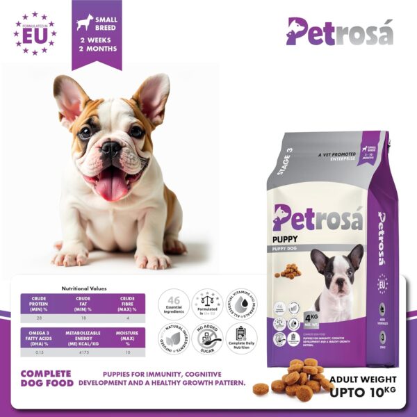 Small Breed Puppy Dog Food | 2 to 10 Months | High Protein Growth Formula with DHA & Prebiotics | Supports Healthy Digestion & Immunity 0.8 Kg.