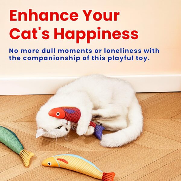 811E7znzaML._SL1500_.jpg Catnip Plush Toys for Cats -Shaped - Bite-Resistant Pillow Toy for Kittens & Adult Cat Chew Toys for Play (Catnip Fish Toy)