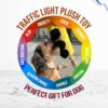 Goofy Tails Traffic Light Plush Toy With 3 Squeaky Tennis Balls for Dogs - Crinkle and Chew Toys for All Breeds - Ball and Rope Toys