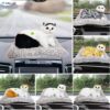 FunBlast Cute Cat Plush Toy with Meow Sound, Toy Accessories for Car Dashboard & Home Décor, Gift for Kids, Realistic Cat Pet Toys with Bed (Black+White)