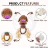 Foodie Puppies Dog Squeaky Plush Rope Toy - (Brown Bulldog Plush Toy) | Crinkle, Non-Toxic, Stuffed, Teething, Chewing, Playing, & Tug-of-War | for Small Dogs and Puppies (Size: 29cm)
