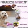 815Cq9TzSEL._SL1500_.jpg Foodie Puppies Natural Latex Rubber Squeaky Chew Toy - (Purple Elephant, 12cm), Suitable for Puppy, X-Small to Small Dogs | Durable, Animal Design, Fetch & Chew Toy