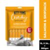 Kitty Yums Creamy Lickable Cat Treats,Salmon & Skipjack,360Gm(15g x24 Pcs)| Rich in Protein,Taurine for Heart,Ideal for Training and Bonding, Promotes Hydration|Treats for Kitten and Adult Cats