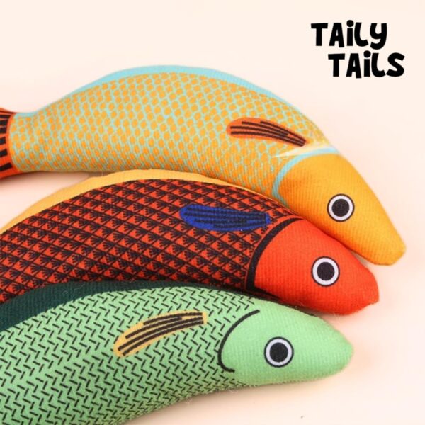 818qwRf2WL._SL1500_.jpg Catnip Plush Toys for Cats -Shaped - Bite-Resistant Pillow Toy for Kittens & Adult Cat Chew Toys for Play (Catnip Fish Toy)