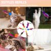 818uOgdGidL._SL1500_.jpg Sunkizzrs® Cat Toys - Interactive Toy Set with Retractable Teaser Wands and Feather Toys - Activity Toys to Exercise Cats and Kittens (Only 6 Feather Balls Replace Heads)