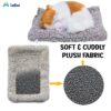 FunBlast Cute Sleeping Cat Plush Toy with Meow Sound, Gift for Kids, Toy Accessories for Car Dashboard (Brown-2)