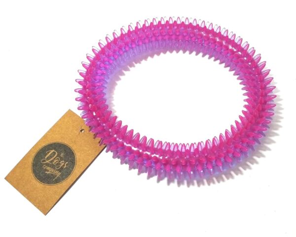 The Dogs Company Rubber Dental Puppy Teething Spike Ring Chew The Dogs Company Rubber Dental Puppy Teething Spike Ring Chew Toy, 6 inches, Colour May Vary