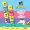 Toptail Cat Treats Chicken & Liver Flavour - 60 Grams (12g x 5 Sachets), Squeezy Creamy Lickable Treats for Cats, Rich in Omega-3 & 6 Fatty Acids