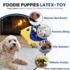 Foodie Puppies Interactive Non-Toxic Soft Latex Squeaky Chew Toy for Puppies and Small Dogs (Hedgehog - Small) | Chewing, Floating, Training, and Bouncing | Reduce Separation Anxiety
