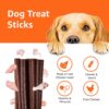 81BdRDojiVL._SL1500_.jpg Amazon Basics Dog Treat Sticks 140 gm, Chewy Meat Sticks for Adult Dogs and Puppies, High Protein Dog Treats for Training and Snacks, Made of Real Chicken Meat, Ziplock Pack, Chicken Flavor