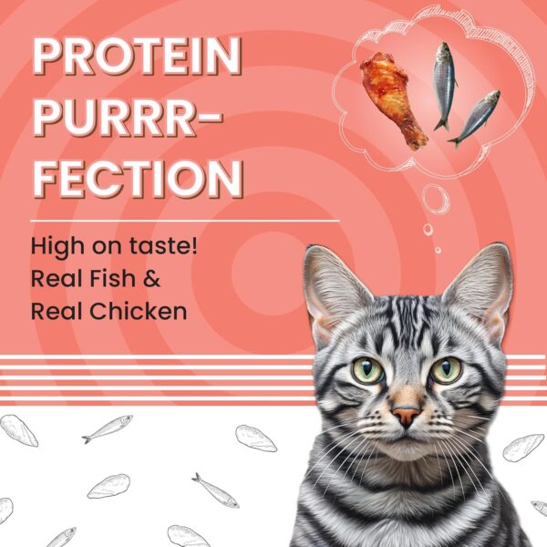 Bark Out Loud Essentials Adult Dry Cat Food | Fresh Fish & Chicken | Hairball Control | with Taurine, Antioxidants & Prebiotics | Complete & Balanced Nutrition - 1Kg