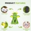 Foodie Puppies Interactive Dog Squeaky Plush Toy - (Green Bubble Dragon) | Crinkle Papered, Cotton Stuffed Chew Toy for Teething, Cuddling, Playing and Training | for Puppies & Small Dogs (Size: 20cm)