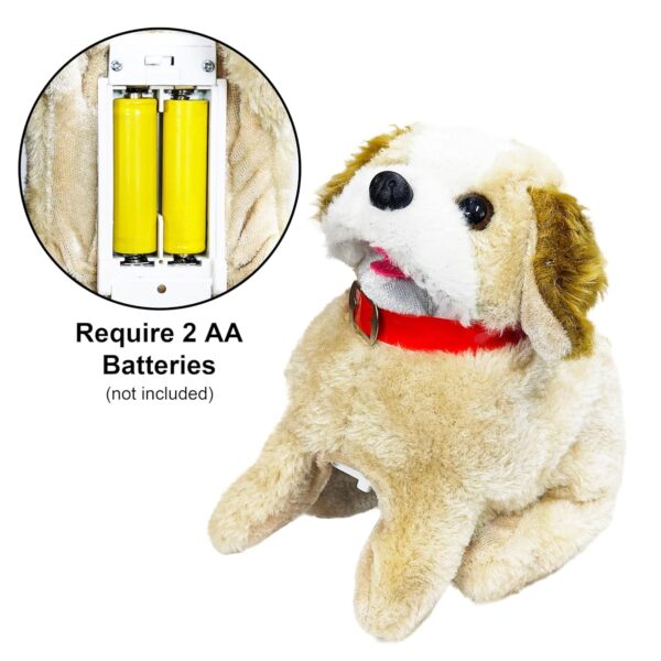 VGRASSP Walking and Jumping Puppy Toy for Kids - Battery Operated Back Flip Jump Dog with Sound - Color As Per Stock