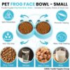 81D4b1SdE6L._SL1500_.jpg Foodie Puppies 2-in-1 Food and Water Bowl for Cats and Kittens - (Frog Bowl, Small) 200ml Each | Non-Slip, Non-Toxic Pet Feeding Plastic Frog Face Shaped Double Bowl Food & Water Feeder
