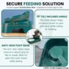 81E3UAJHNAL._SL1500_.jpg Foodie Puppies 2 in 1 Pet Gravity Feeder Food Bowl and Water Bottle Set- (Green), with Automatic Water Dispenser Bottle, Detachable Tilted Raised Food Bowl for Puppy, Small Dogs Cats and Kittens