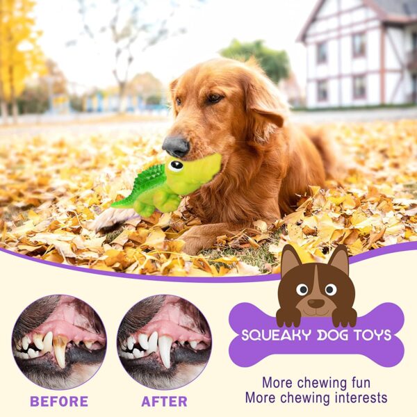 81ERkXngU1L._SL1500_.jpg Sage Square Durable, Interactive Dog Squeaky Crocodile Toy with Built-in Squeaker for Tugging, Fetching and Cleaning Teeth. Suitable, Keeps Dogs Happy (Random Colour)