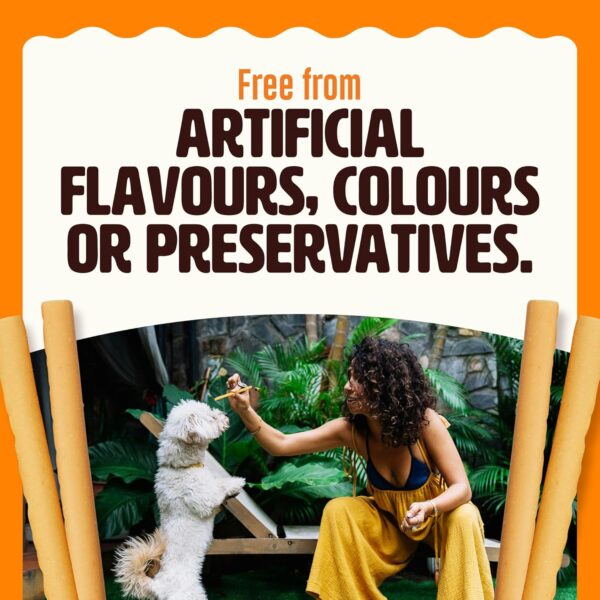 81F1LRJN22L._SL1500_.jpg Kennel Kitchen Milk Sticks with Flaxseed Dog Treats, 100g | Calcium and Fibre Rich Soft Dog Chew Stick | Dog Treats for Adult Dogs and Puppies | Preservative Free | No Added Colours