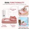 81FH75SJG2L._SL1500_.jpg Foodie Puppies Gravity Cat Food and Water Bowl Set - (Pink) | 2in1 Automatic Drinking Flowing Water and Food Bowl | Detachable Elevated Cat Bowl Stand Wet and Dry Food Bowl for Cats & Small Dogs