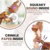 Foodie Puppies Dog Squeaky Plush Rope Toy - (Brown Bulldog Plush Toy) | Crinkle, Non-Toxic, Stuffed, Teething, Chewing, Playing, & Tug-of-War | for Small Dogs and Puppies (Size: 29cm)