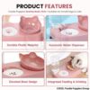 81H0p9zwbXL._SL1500_.jpg Foodie Puppies Gravity Cat Food and Water Bowl Set - (Pink) | 2in1 Automatic Drinking Flowing Water and Food Bowl | Detachable Elevated Cat Bowl Stand Wet and Dry Food Bowl for Cats & Small Dogs
