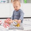 FunBlast Cute Cat Plush Toy with Meow Sound, Toy Accessories for Car Dashboard & Home Décor, Gift for Kids, Realistic Cat Pet Toys with Bed