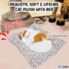 FunBlast Cute Sleeping Cat Plush Toy with Meow Sound, Gift for Kids, Toy Accessories for Car Dashboard (Brown-2)