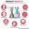Foodie Puppies Latex Squeaky Dog Toys Combo - (Grey Mouse and Blue Bull) | Durable, Animal Design Chew Toy for Teething, Fetching & Playing | Suitable for Cats, Kitten, Small to Medium Dogs & Puppies
