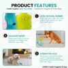 81JbvR-6mBL._SL1500_.jpg Foodie Puppies 2in1 Combo of Latex Squeaky Sound Chew Toy - (Blue Bull and Claw Ball) for Small Dogs & Puppies | Interactive Non - Toxic Durable Rubber Pet Toy for Training, Chewing and Playing