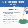 81KGakKFjL._SL1500_.jpg Goofy Tails Sea Food Bone Broth for Cats 300 ml (100ml X 3 Pack), Human Grade, Preservative Free,Gut Friendly Cat Food Topper, Cat Supplements with Natural Collagen