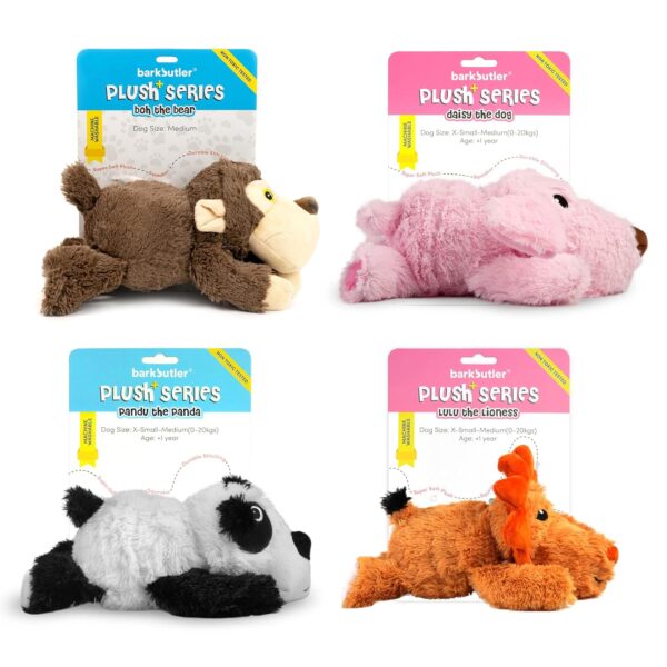 BarkButler BOH The Bear Plush Dog Toy - Soft & BarkButler BOH The Bear Plush Dog Toy - Soft & Squeaky Toys for Dogs, Dog Toys for Medium Dogs (0-20kgs) - Brown