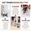 81KXK0VfnzL._SL1500_.jpg Foodie Puppies Cat Teaser Playing Stick Wooden Cat Wand Toy for Cats and Kittens - (Mouse-Bell - 40cm), Interactive Feather Toy, Wood Teaser Wands, Fun Catcher Cats Stick Toy, Kitty Activity Teaser