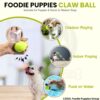 81LJCEPgy6L._SL1500_.jpg Foodie Puppies Latex Rubber Squeaky Dog Chew Ball Toy - (Claw Ball, Small) Durable and Safe Fetch Teething Dog Toy for Puppies and Small to Medium Dogs, Paw Design Helps to Clean Teeth (Diameter, 6cm)