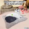 FunBlast Cute Cat Plush Toy with Meow Sound, Toy Accessories for Car Dashboard & Home Décor, Gift for Kids, Realistic Cat Pet Toys with Bed (Black+White)