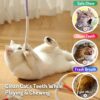 3Pcs Catnip Rope Toys, Durable Cotton Cat Playing Toys, Cat Chew Rope Toy, Natural Gall Fruit Catnip, Cotton Rope Interactive Kitten Toy for Teeth Cleaning & Boredom Relief