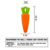 Goofy Tails Dog Toys, Veggie Series Carrot Squeaky Chew Toys for Dogs & Puppies, Squeaky Toys for Dogs, Small & Medium Breeds