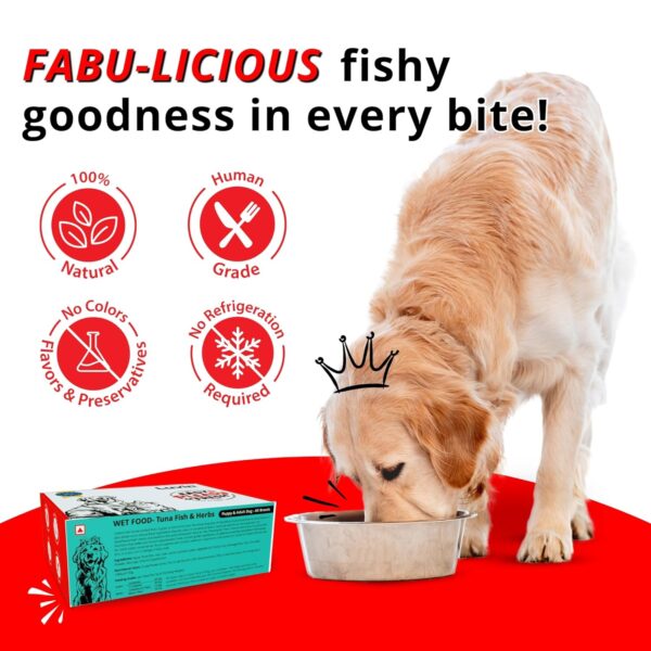 Luvin Wet Dog Food | Tuna Fish & Herbs | Puppy & Adult Dog | All Breeds 600gms (100gms X 6)