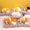 SUPER TOY Cute Sleeping Dog Plush Toy, Dog Soft Toy Gift for Kids Car Dashboard Accessories