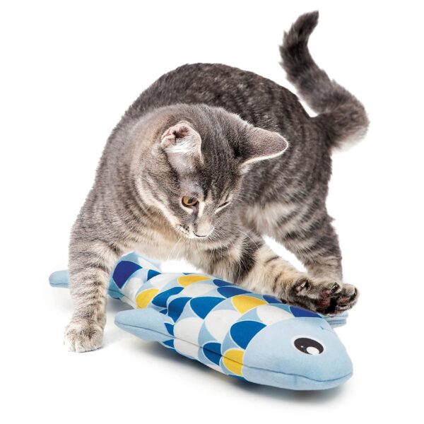 81OAVyo7qjS._SL1500_.jpg Catit Groovy Fish Interactive Cat Toy with Catnip, Blue