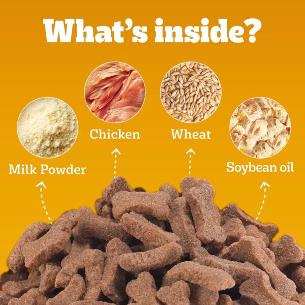 Pedigree Biscrok Biscuits (Above 4 Months) Dog Treats, Chicken with Milk Flavour, 900 g, Source of Calcium, Goodness of 15% Protein