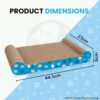 Foodie Puppies 2-in-1 Reversible Cat Scratcher Pad with Catnip for Cats & Kittens, (Couch Scratcher) | Durable Corrugated Cardboard Cat Scratching Board | Scratch Pad Furniture Protection, Play & Rest