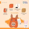 81RWAijGrlL._SL1500_.jpg Orange Rabbit Leather Dog Toy – Natural Leather Chew Toy with Hand-Stitched Finish, Jute Rope & Coconut Fiber | Eco-Friendly, Durable, Non-Toxic Toy for Large Dogs, Puppies & All Breeds